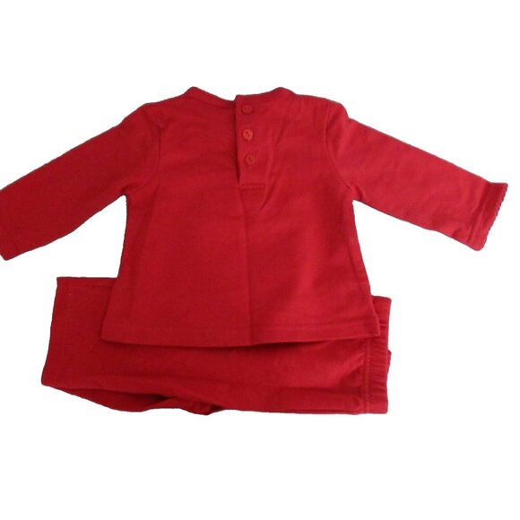Fisher Price Girls 2-Piece Outfit 6/9 Mos Red Shirt & Pants Bear Hugs & Kisses - Picture 7 of 7